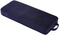 🛐 navy blue microfiber prayer kneeler pad - high density foam religious gift, 18 3/4 inch logo