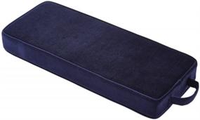 img 1 attached to 🛐 Navy Blue Microfiber Prayer Kneeler Pad - High Density Foam Religious Gift, 18 3/4 Inch