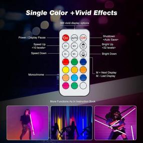 img 2 attached to 📸 4-Pack Battery Powered RGB LED Video Lights - Rechargeable & Remote Control Studio Lights for Photography, Camera Lighting, Tiktok Dance Club, DJ & YouTube Lighting (4A)