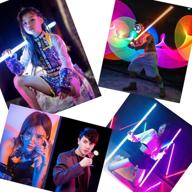 📸 4-pack battery powered rgb led video lights - rechargeable & remote control studio lights for photography, camera lighting, tiktok dance club, dj & youtube lighting (4a) logo