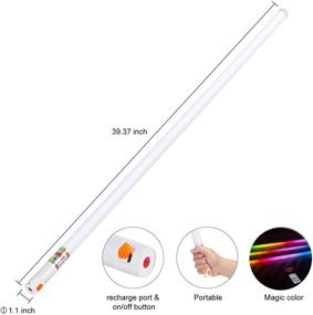 img 3 attached to 📸 4-Pack Battery Powered RGB LED Video Lights - Rechargeable & Remote Control Studio Lights for Photography, Camera Lighting, Tiktok Dance Club, DJ & YouTube Lighting (4A)