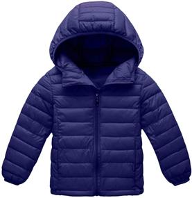 img 4 attached to BOFETA Children's Winter Hooded Lightweight Puffer Jackets Outwear - Warm & Packable