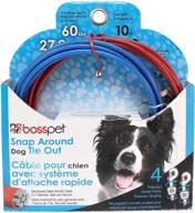 🐶 boss pet q2515 000 99 10' large dog snap around pdq tie-out: secure, durable, and convenient outdoor dog leash solution logo