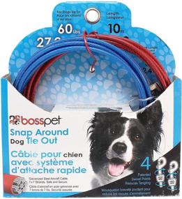 img 3 attached to 🐶 Boss Pet Q2515 000 99 10' Large Dog Snap Around PDQ Tie-Out: Secure, Durable, and Convenient Outdoor Dog Leash Solution