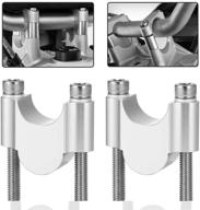🏍️ kemimoto 1 1/8" 28mm cnc motorcycle handlebar riser clamp: universal compatibility for spyder f3 (silver) logo