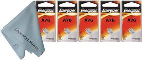 img 1 attached to 🔋 Long-lasting Power: 5 Energizer A76 LR44 1.55V Alkaline Button Cell Batteries - Retail Pack