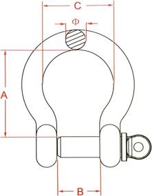 img 1 attached to Pieces Stainless Forged Shackle Marine Sports & Fitness