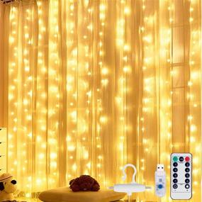 img 4 attached to Curtain Lighting Waterproof Christmas Decorations Seasonal Decor for Seasonal Lighting