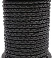 🔗 shapesbyx 5 yards 3mm leather bolo cord: perfect for necklace and bracelet making, jewelry beading, woven braided leather strap in black logo