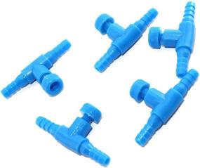 img 3 attached to 🔧 Efficient DGZZI T Shaped Control Valve: 5PCS Aquarium 2 Way Air Line Regulator Connector for Fish Tank Pump 4mm