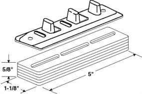 img 1 attached to 🏗️ Adjustable Floor Mount Guide and Carpet Riser: Prime-Line N-6661 – 1/8in T X 5in L, Plastic/Steel, quot, White