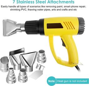 img 2 attached to 🔥 Heat Gun Nozzle 35mm: 7pcs Heat Resistant Nozzle Kit for Soldering Station Repair Tool