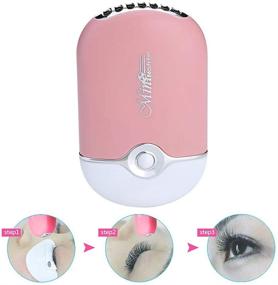 img 3 attached to YWXTW USB Mini Fans Blower: Portable Rechargeable Air Conditioning Cooling for Quick Drying Nail Polish and Eyelash Extensions (Pink)