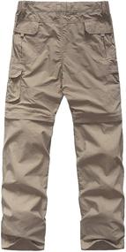 img 3 attached to Youth Outdoor Green XL Convertible Trousers Pants - Boys' Clothing