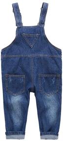 img 1 attached to Adorable Motteecity Boys Unisex Clothes: Solid Denim Overall - Trendy & Versatile!