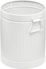 img 4 attached to 🗑️ mDesign Retro Vintage Farmhouse Small Trash Can - Stylish Metal Wastebasket for Bathrooms, Kitchens, Powder Rooms, and Home Offices