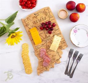 img 3 attached to 🍽️ Totally Bamboo Indiana State Shaped Serving and Cutting Board – Wall Display with Hang Tie Included