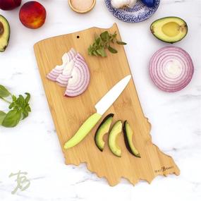 img 2 attached to 🍽️ Totally Bamboo Indiana State Shaped Serving and Cutting Board – Wall Display with Hang Tie Included