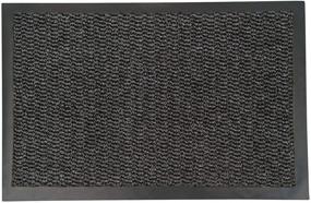 img 2 attached to 🏢 31 x 47 Gray Ultralux Indoor Entrance Mat with Polypropylene Fibers, Anti-Slip Vinyl Backing - Ideal for Home or Office Use in Multiple Sizes