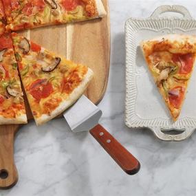 img 3 attached to 🥧 10-Inch Silver Pie Server with Wooden Handle by New Star Foodservice (Model 36251)