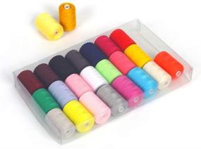 img 2 attached to 🧵 LIANTRAL 1000 Yard Polyester Sewing Thread Set - 24 Vibrant Colors for Hand and Sewing Machine Use - Embroidery Thread Spools