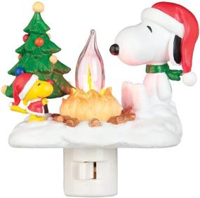 img 1 attached to 🐶 4.5-Inch Polyresin Swivel Plug Flickering Night Light featuring Snoopy by Campfire