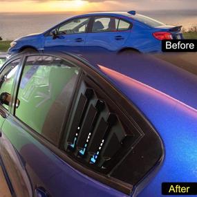 img 3 attached to 🚗 Задняя крышка окна соты Subaru WRX STi 2015-2021 ABS - High-Flyer (Матовый черный, 2 шт.)