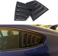 🚗 subaru wrx sti 2015-2021 rear window scoop louvers cover abs - high-flyer (matte black, 2pcs) logo