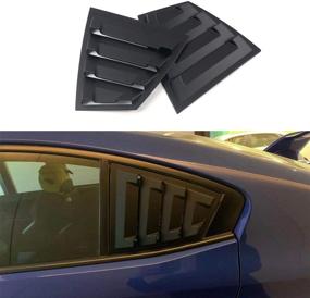img 4 attached to 🚗 Subaru WRX STi 2015-2021 Rear Window Scoop Louvers Cover ABS - High-Flyer (Matte Black, 2PCS)