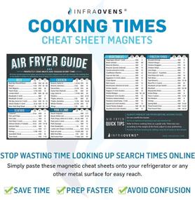 img 3 attached to 🍳 Air Fryer Cooking Times Chart Magnet with Accessories for Refrigerator + Airfryer Baking & Grilling Cookbooks and Kitchen Magnetic Fridge Food Temperature Guide for Quick Reference