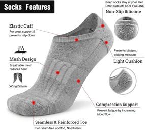 img 2 attached to 🏃 Stay Active and Comfortable with Busy Socks' No Show Merino Wool Athletic Running Socks for Men and Women - Soft, Thin, and Non-Slip Grips Included!