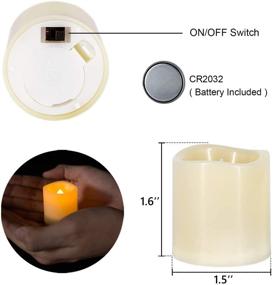 img 3 attached to 🕯️ Flameless Votive Candles with Remote Control - 12-Pack LED Tealight Candles, Battery Operated, Amber Yellow for Festivals & Celebrations