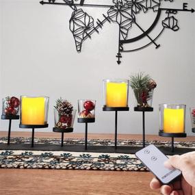 img 1 attached to 🕯️ Flameless Votive Candles with Remote Control - 12-Pack LED Tealight Candles, Battery Operated, Amber Yellow for Festivals & Celebrations