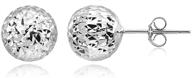 sterling silver polished diamond cut earrings logo