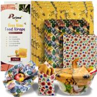 🐝 [8 pack] reusable beeswax wrap for sustainable food storage - organic and eco-friendly sandwich bags - includes 3 large, 3 medium, and 2 small wraps логотип