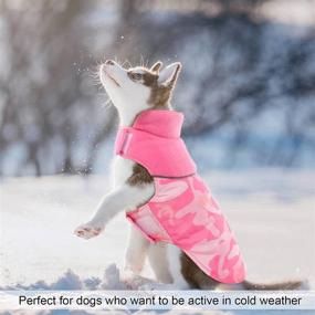 img 1 attached to Stay Warm and Camouflaged: Reversible Reflective 🐶 Doggie Jacket with Leash Hole for Cold Weather