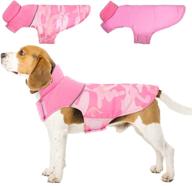 stay warm and camouflaged: reversible reflective 🐶 doggie jacket with leash hole for cold weather логотип