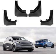 🚗 rszx tesla model y mud flaps (2020/2021) - no drill mudguard fender | tesla model y accessories logo