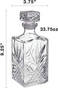 img 3 attached to 🥃 Bormioli Rocco Selecta Collection Whiskey Decanter – Elegant 33.75oz Diamond Decanter With Starburst Design – Ideal for Whiskey, Bourbon, Scotch & Liquor