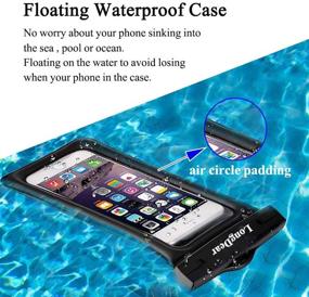 img 1 attached to 📱 LongDear Universal Floating Waterproof Case: Cell Phone Pouch Dry Bag for iPhone 12 Pro Max, Samsung Galaxy, Google Pixel - Black