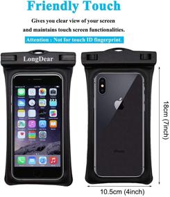 img 3 attached to 📱 LongDear Universal Floating Waterproof Case: Cell Phone Pouch Dry Bag for iPhone 12 Pro Max, Samsung Galaxy, Google Pixel - Black