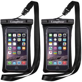 img 4 attached to 📱 LongDear Universal Floating Waterproof Case: Cell Phone Pouch Dry Bag for iPhone 12 Pro Max, Samsung Galaxy, Google Pixel - Black