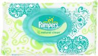 pampers natural clean wipes travel pack - 1x72 count (pack of 8) logo