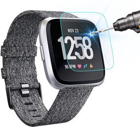 img 4 attached to 🔒 Высшая защита: KIMILAR [3 шт.] Водонепроницаемое закаленное стекло Screen Protector для Fitbit Versa/Versa Lite | Кристально чистое | 9H твердость | Устойчивость к царапинам |Не подходит для Versa 2.