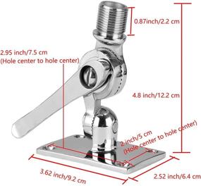 img 3 attached to Adjustable Base Marine VHF Antenna Mount for Boat, 316 Stainless Steel, Heavy Duty, Includes Installation Accessory Screws - Enhance SEO