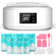 🎁 sggi digital wax warmer: 3000ml capacity paraffin wax machine for hands and feet - moisturize, smooth and soften skin with 6 packs of refills (2.6lb) - great gift for women logo