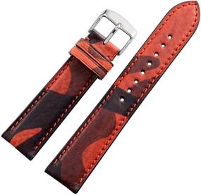 img 1 attached to 🔥 Flames Leather Watch Strap by WOCCI