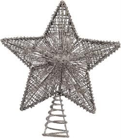 img 3 attached to 🌟 Kurt Adler 10-Inch Silver Star Tree Topper with 20 Mini UL Lights