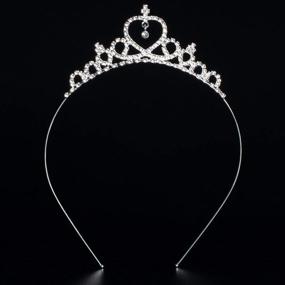 img 3 attached to 👸 Sparkling Style1: Girls' Princess Crystal Tiara Crown for an Exquisite Birthday Party