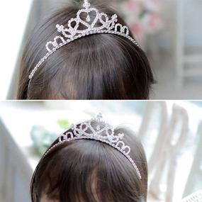 img 2 attached to 👸 Sparkling Style1: Girls' Princess Crystal Tiara Crown for an Exquisite Birthday Party